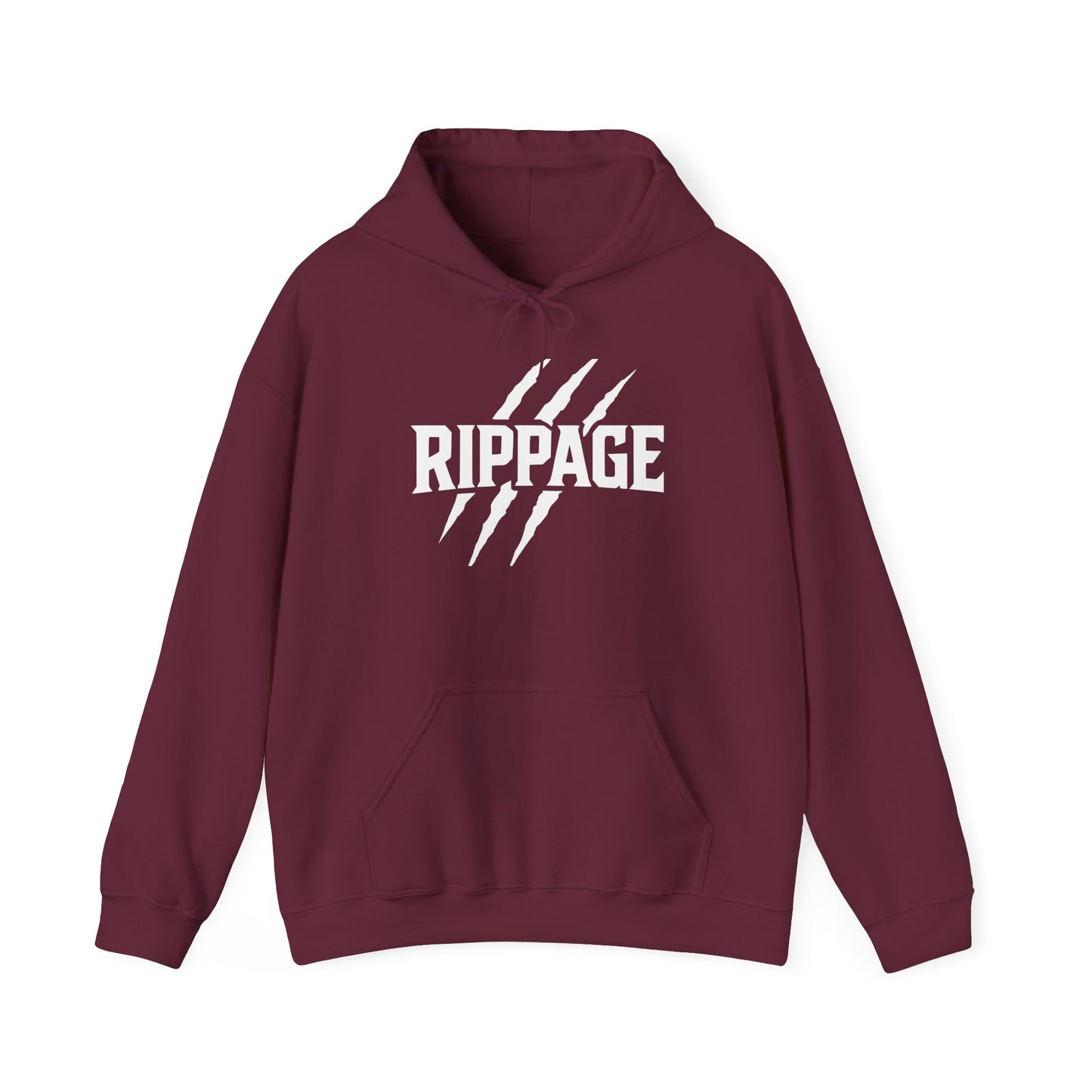 RIPPAGE Heavy Blend Hooded Sweatshirt (White)